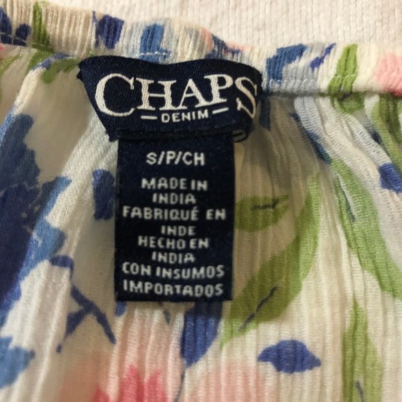 Chaps Tassel Pleated Peasant Tunic Top Belize S - Picture 9 of 10